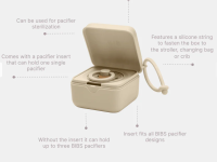 bibs container pentru depozitarea si sterilizarea suzetelor "liberty pacifier box" eloise blush