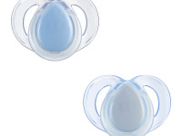 tommee tippee tt0474 Пустышка симметричная "night time" голубой (6-18 м.) 2 шт. 