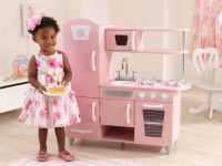 kidkraft 53347 bucătărie pentru copiii "vintage play kitchen pink"