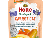holle bio organic Пюре "carrot cat" морковь, манго, банан и груша (6 м.+) 100 гр.