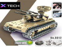 xtech bricks 8012 Конструктор на радиоуправлении 2-в-1 "Зенитный танк" (457 дет.)