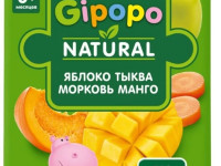 gipopo Пюре яблоко, морковь, тыква и манго (6 м+) 90 гр.