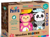 kids hits kh20/001 cuburi din lemn "friendly zoo"