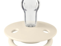 bibs suzeta rotunda din silicon de lux (0-36 luni) ivory