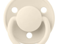 bibs suzeta rotunda din silicon de lux (0-36 luni) ivory
