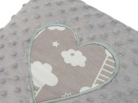 new baby 42796 Кокон с подушкой и покрывалом minky clouds grey