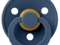 bibs suzeta rotunda din latex color s steel blue (0-6 luni) 