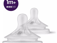 avent scy963/02tetina din silicon "natural" (1m+) 2 buc.