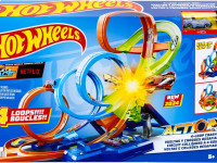 hot wheels hxr70 track "action 4-loop crash out"