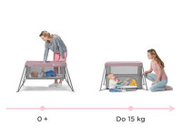 kinderkraft paput-tarc 2-în-1 movi gri/roz