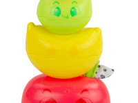 tomy l27461 piramida de fructe lamaze "stack & nest fruit pals"