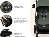 kinderkraft Коляска 2-в-1 yoxi зелёный