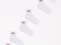 yoclub skc/3d-apl10 Носочки для девочки с помпонами (р. 20-22) белый