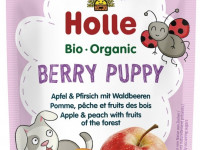 holle bio organic Пюре "berry puppy" Яблоко-персик-лесные ягоды (8 м +) 100 гр.