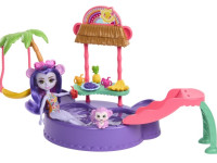 enchantimals htw73 set de joс "meggy maimuță într-o piscină tropicală"