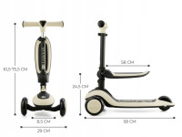 kinderkraft Самокат 2-в-1 "halley" stone white