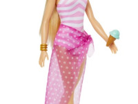 barbie hpl73 set de joc barbie "plimbare pe plajă"