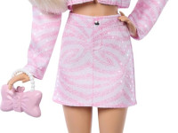 barbie jjn69 păpușa barbie "deluxe style fashion doll №9" &icirc;ntr-o ținută roz din denim