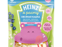 heinz Лакомая кашка овсяная яблоко, черника, чёрная смородина (5m+) 170 гр.