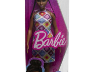  barbie hjt07 Кукла "Модница" в вязаном платье миди