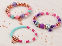 make it real 1202 set de creativitate "charm bratari -"fantezie cu flori""