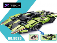 xtech bricks 8020 constructor cu telecomandă 2-în-1 "mașină de curse" (335 el.)