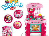 kids chef 008-908-a Игровой набор "Кухня" со светом и звуком (розовый)