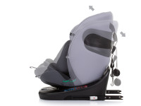 chipolino scaun auto "i-size isofix motion" stkmot02402g (40-150 cm.) gri