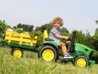 peg perego tractor cu remorca electric jd ground force