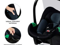 kinderkraft Автокресло mink pro i-size (40-75 см.) в комплекте с базой fx isofix (чёрный)
