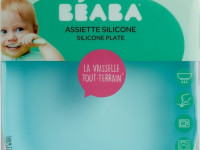 beaba 2676 farfurie din silicon cu ventuza (albastru)