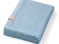 babyono-81233 1673/04 Плед трикотажный бамбуковый (75 x 100 см) голубой