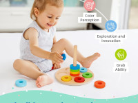 tooky toy tk752 Набор игрушек для раннего развития "Развивающая коробка" (60 предметов)