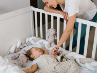 babyono-8128 1479/03 Плед трикотажный бамбуковый (75 x 100 см) бежевый