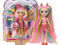 enchantimals htj70 papusa "katrice kangaroo cu animalul de companie cangur"
