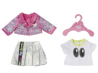 zapf creation 830222k set haine pentru păpuși "baby born city outfit style" (43 cm.)