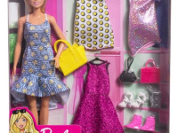 barbie jcr80 papusa barbie cu 4 seturi de haine