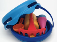 compactoys 99100201 set de nisip compact 7 &icirc;n 1 (albastru)