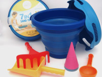 compactoys 99100201 set de nisip compact 7 &icirc;n 1 (albastru)