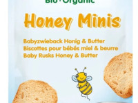holle bio organic pesmeti mini de grau cu miere si unt (12 luni + ) 100 gr.