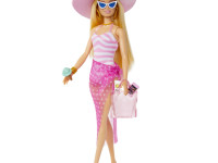 barbie hpl73 set de joc barbie "plimbare pe plajă"