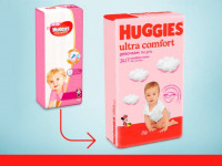 huggies ultra comfort girl 5 (12-22 kg.) 56 buc.