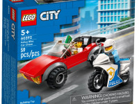 lego city 60392 Конструктор "Погоня на полицейском мотоцикле" (59 дет.)