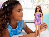 barbie jjn57 păpușă barbie "fashionistas № 244" &icirc;ntr-o rochie florală fără spate