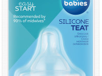 canpol 21/720 tetina din silicon rotunda lenta "easystar" (3 luni+) 1buc