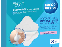 canpol 1/656 absorbante calmante pentru sâni din hidrogel cu lanolină (8 buc.)