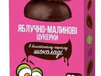 bob snail Натуральные конфеты "Яблоко-Малина" бельгийском черном шоколаде (30 гр.)