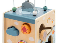 baby mix 57342 kуб интерактивный "wood montessori"