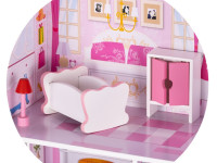 chipolino diwh02408631 casă pentru păpuși din lemn cu 9 accesorii