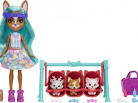 enchantimals hlk86 set de joc "prieteni-bebeluș corgi kritsia și shuo"